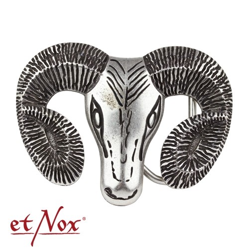etNox - Gürtelschnalle "Ram Skull"