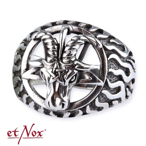 etNox - Ring "Ram Skull" Edelstahl