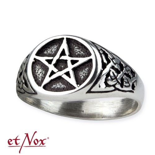 etNox - Ring "Pentagramm" 925 Silber