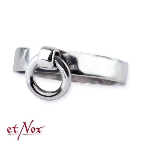 etNox-Ring 4 mm breit "Story of O." 925 Silber