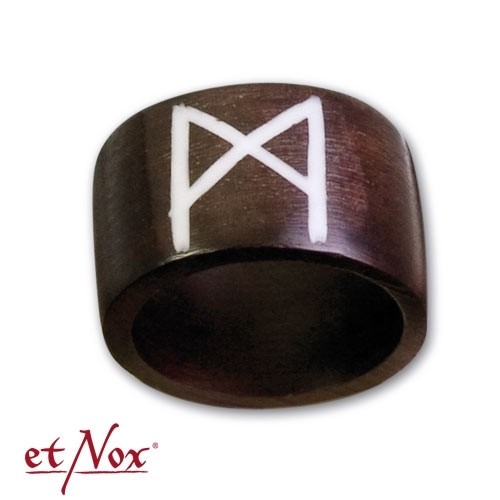 etNox-Ring "MAN-Rune" Holz