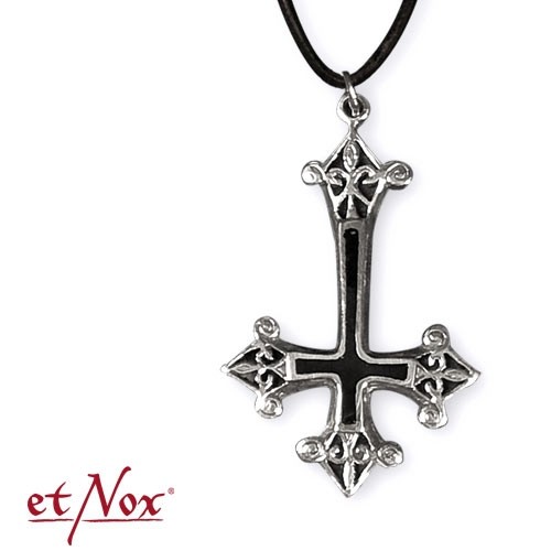 etNox - Anhänger "Inverted Gothic Cross" Edelstahl