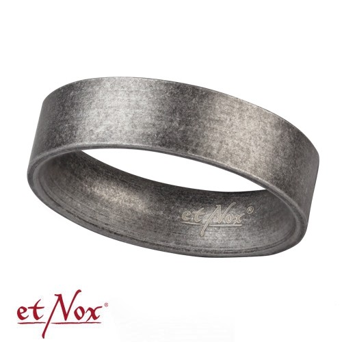 etNox Edelstahlring "Antique Metal Ring" 6 mm