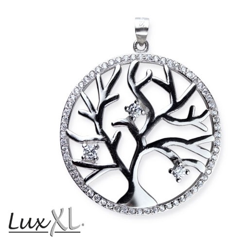 LuxXL Silberanhänger "Tree of Life" mit Zirkonia