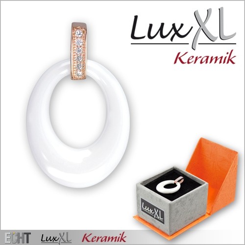 LuxXL-Keramikanhänger weiß mit Zirkonia