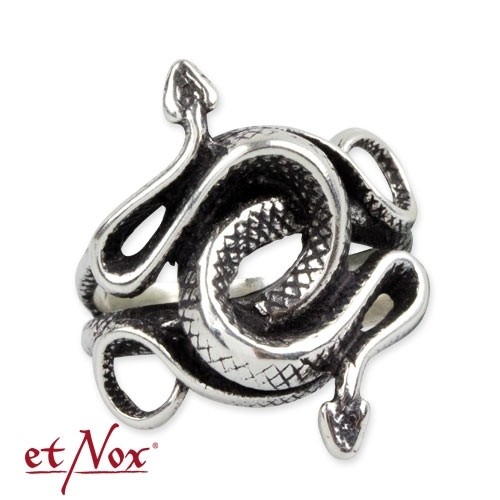 etNox - Ring "Double Snake" Edelstahl