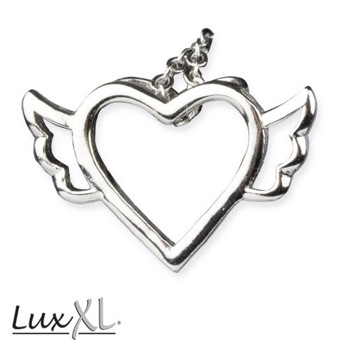 LuxXL Silberkette "Fliegendes Herz"