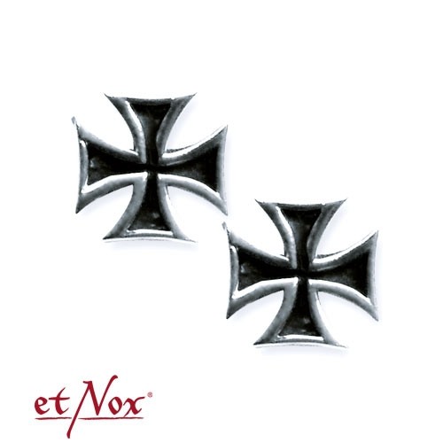 etNox - Ohrstecker "Iron Cross" 925 Silber
