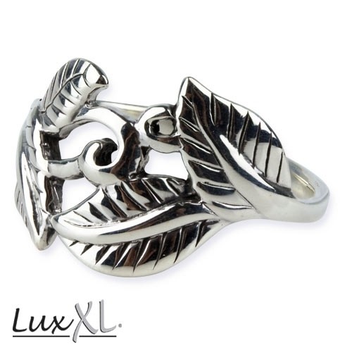 LuxXL Silberring "Blätter"
