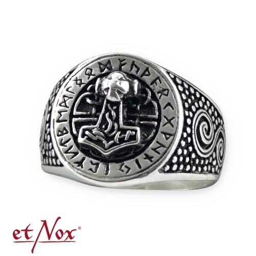 etNox-Ring "Thors Hammer" 925 Silber
