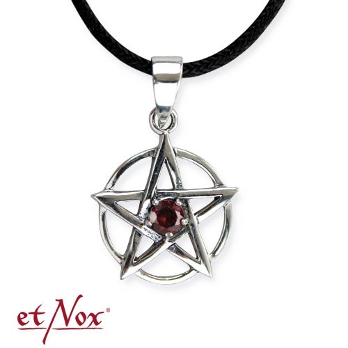 etNox - Silberanhänger "Pentagramm"  mit Zirkonia