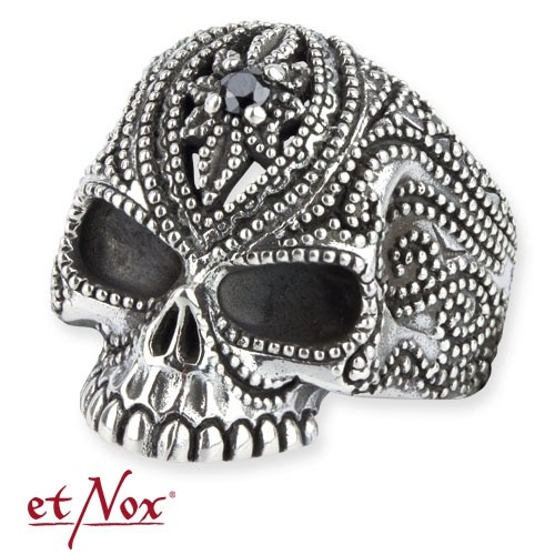 etNox - Ring "Tattoo Skull" 925 Silber